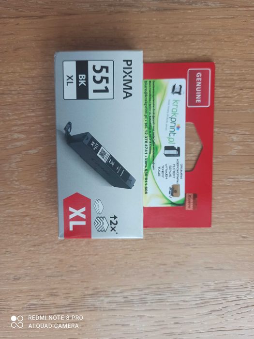 Tusz Canon Pixma 551 BK XL oryginał nowy