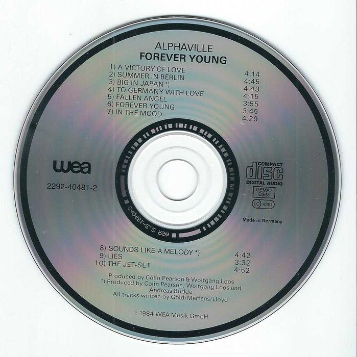 CD Alphaville - Forever Young (1984) (WEA)