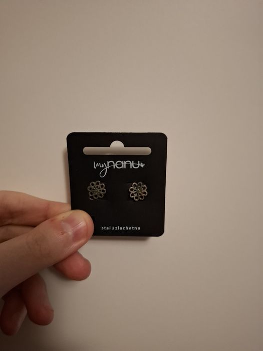 Kolczyki srebrne kwiaty