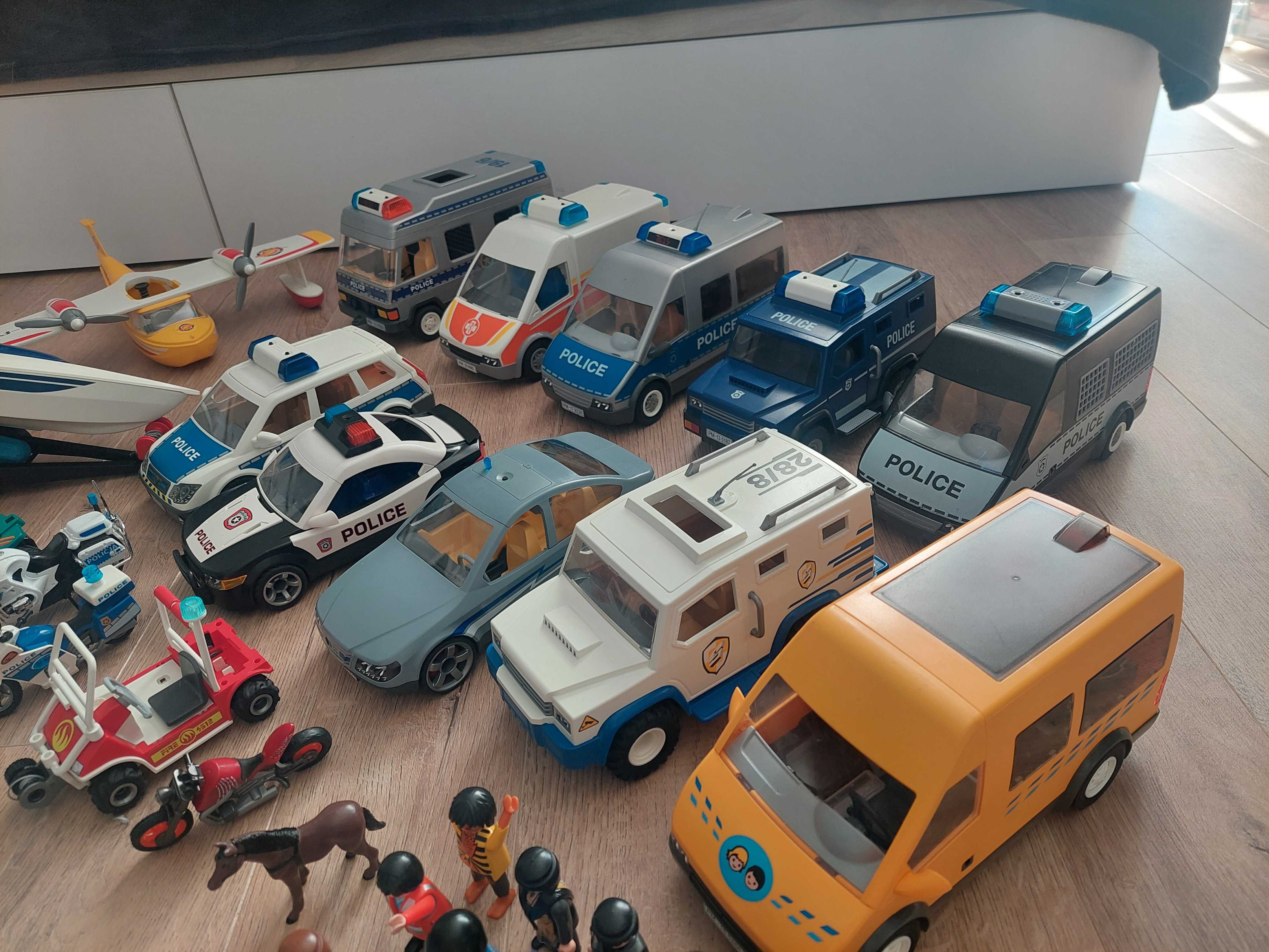 Playmobil mega zestaw 16 pojazdów 47 ludzików + akcesoria