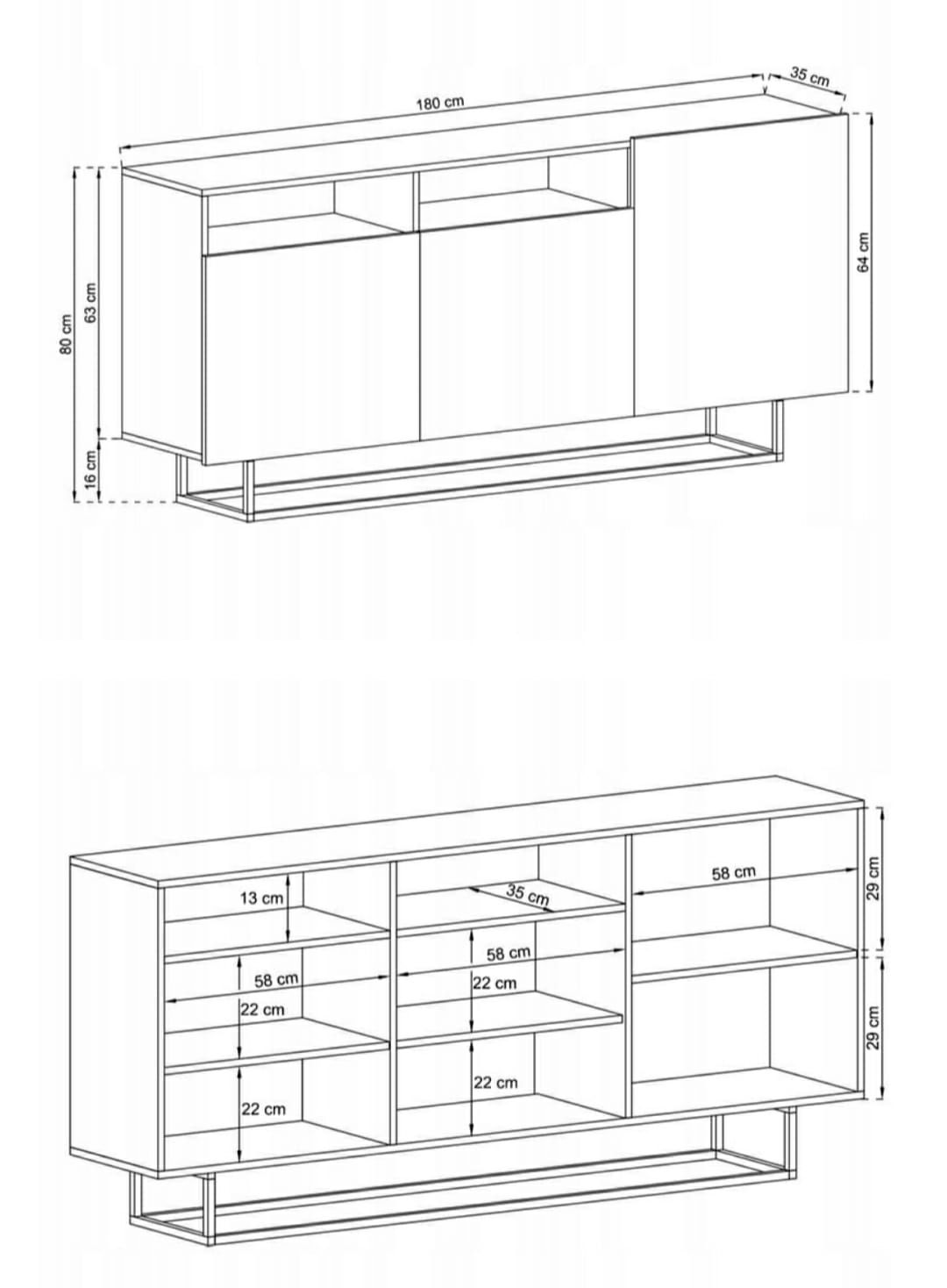 Komoda szafka RTV loft