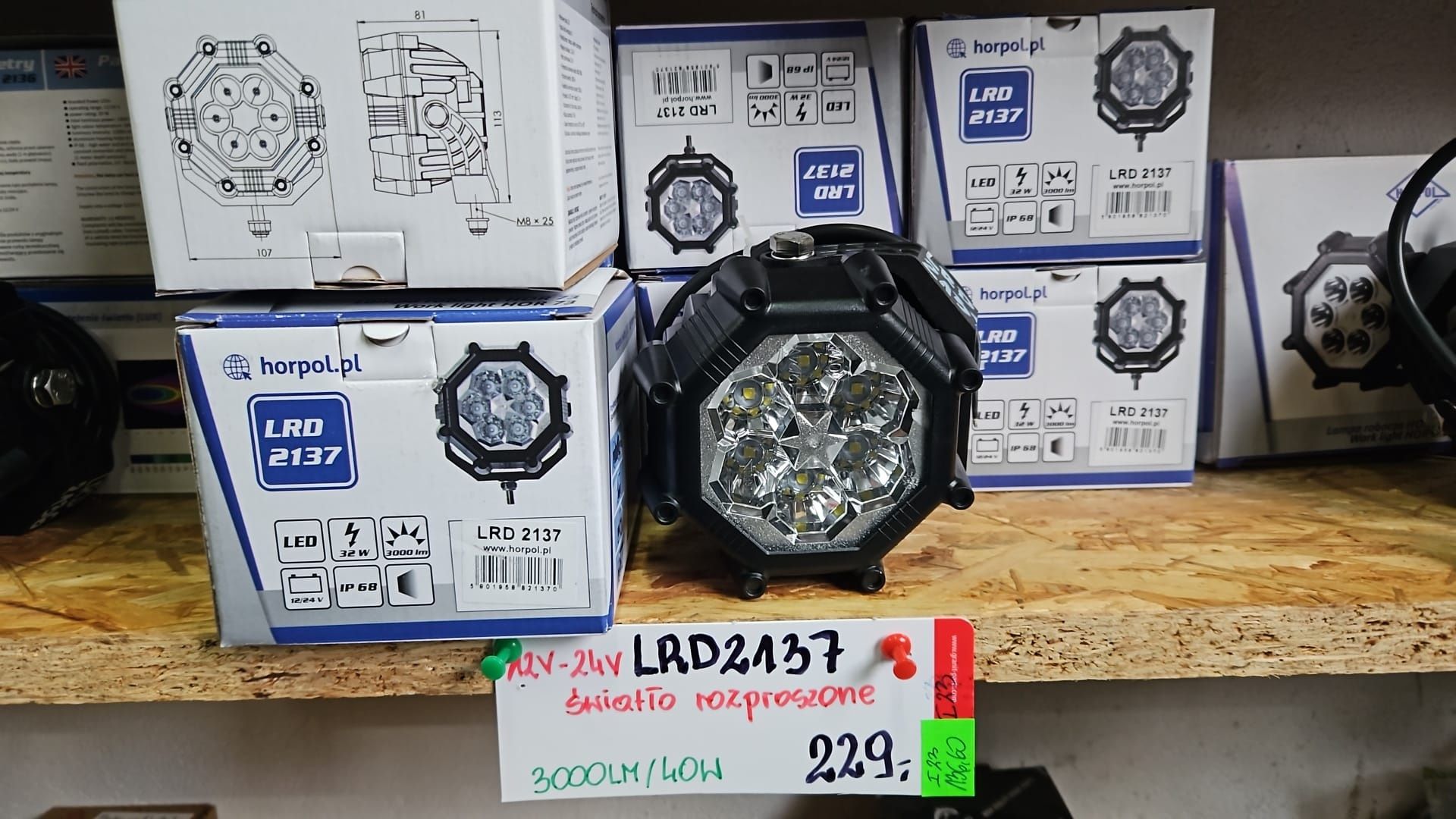 Lampa robobocz Led New Holland Case John Deere Deutz JCB