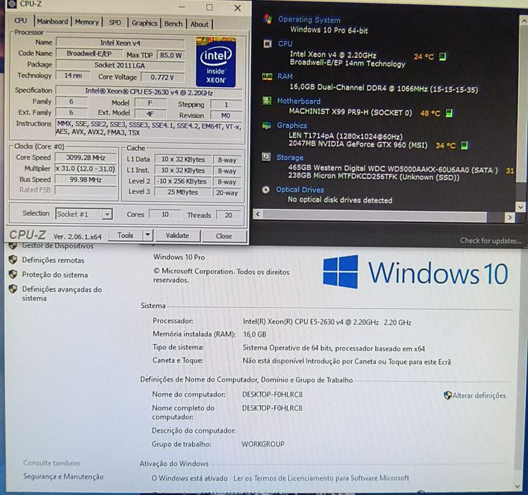 PC Gamer Core i7 6930(E5 2620 V3) 3,1ghz+GTX 960+16gb ddr4+ 620gb Nvme