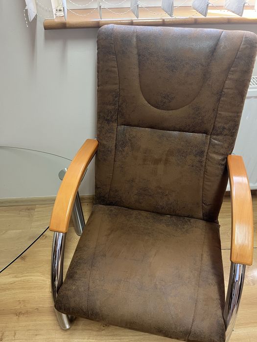 Komplet fotele „finka” plus szklany stolik