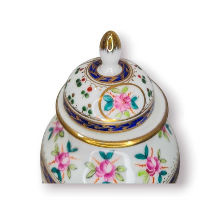 Taça Decorativa c/Tampa–Kaji Fine Porcelain Japan(27 cm)–Pintada à Mão