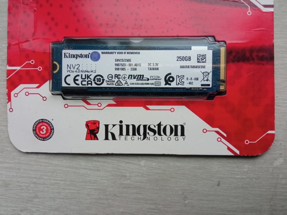 SSD диск Kingston NV2 250GB M.2 2280 NVMe PCle 4.0x4