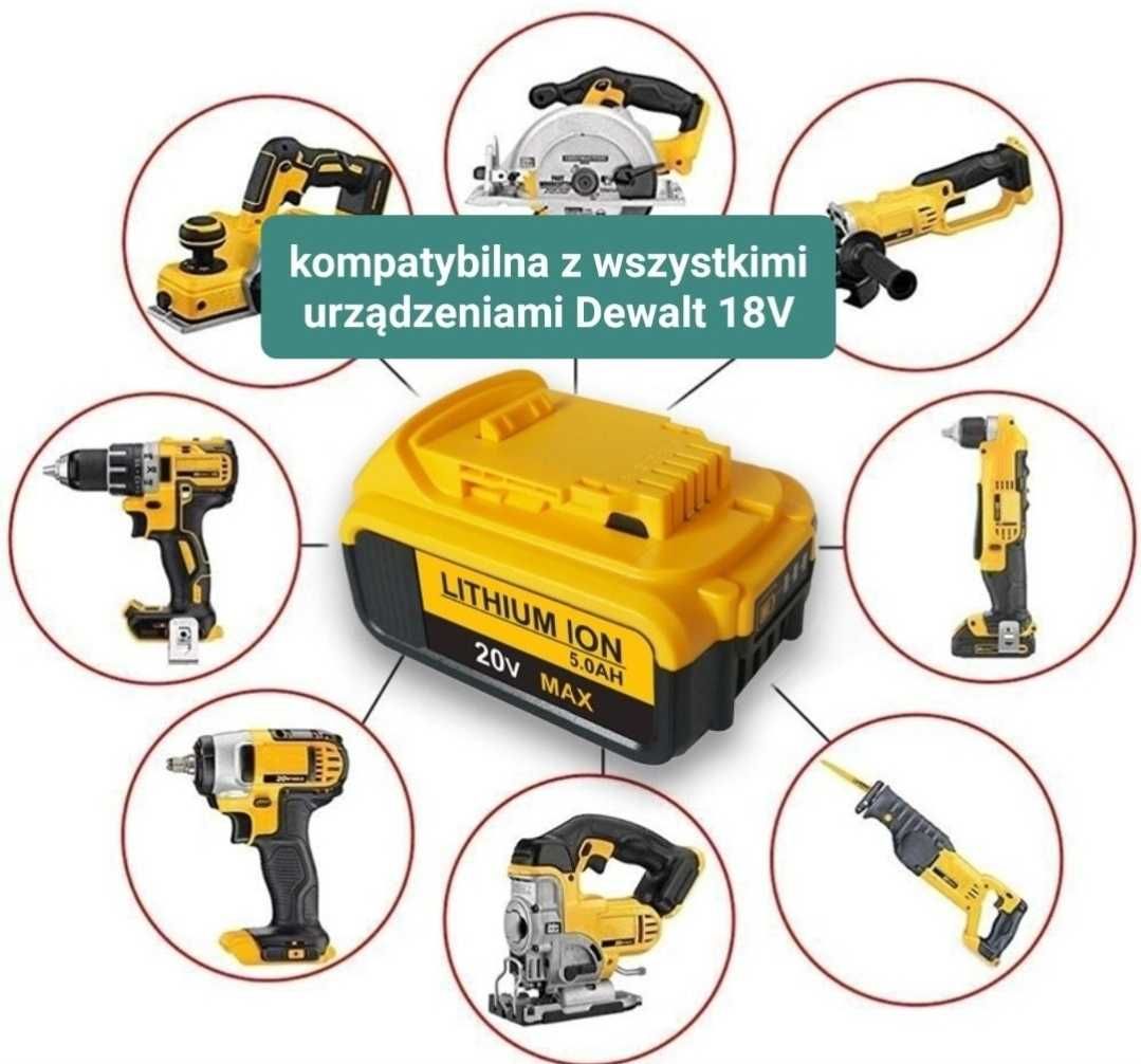 Bateria akumulator 5Ah do urządzeń DeWalt 18V 20V XR DCB200