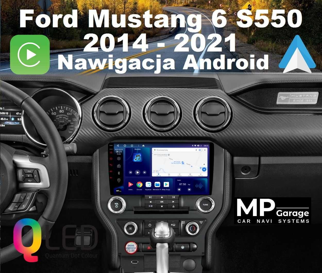 Ford Mustang VI S550 Stacja Android 4G Qled CarPlay AndroidAuto LTE