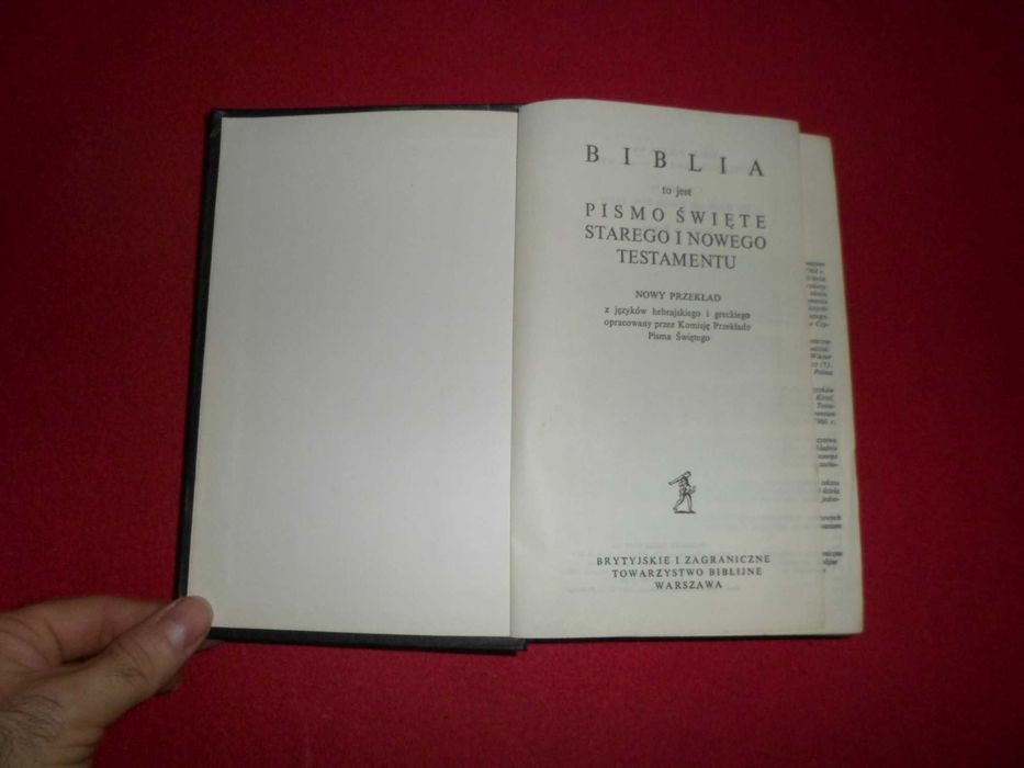 Biblia to jest Pismo Święte Starego i Nowego Testamentu [1982 Brytyjka