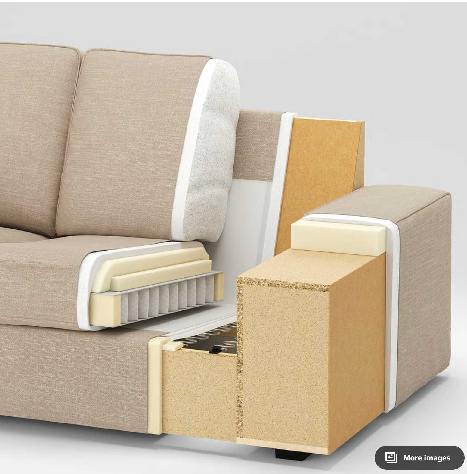 Sofá IKEA KIVIK de 3 lugares, em excelente estado