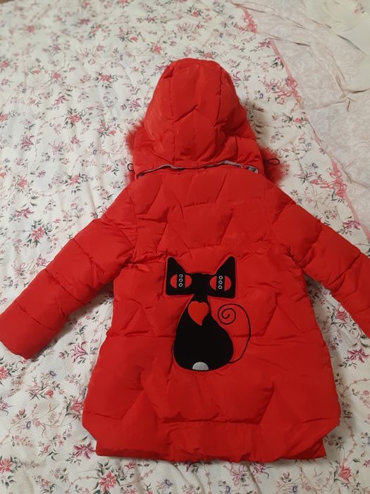 Для дівчинки. Зимова дитяча пухова куртка фірми КІКО 110 розмір