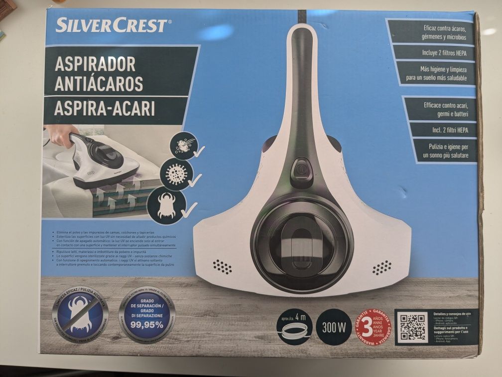 NOVO SELADO, Silvercrest® Aspirador Antiácaros 300 W do lidl