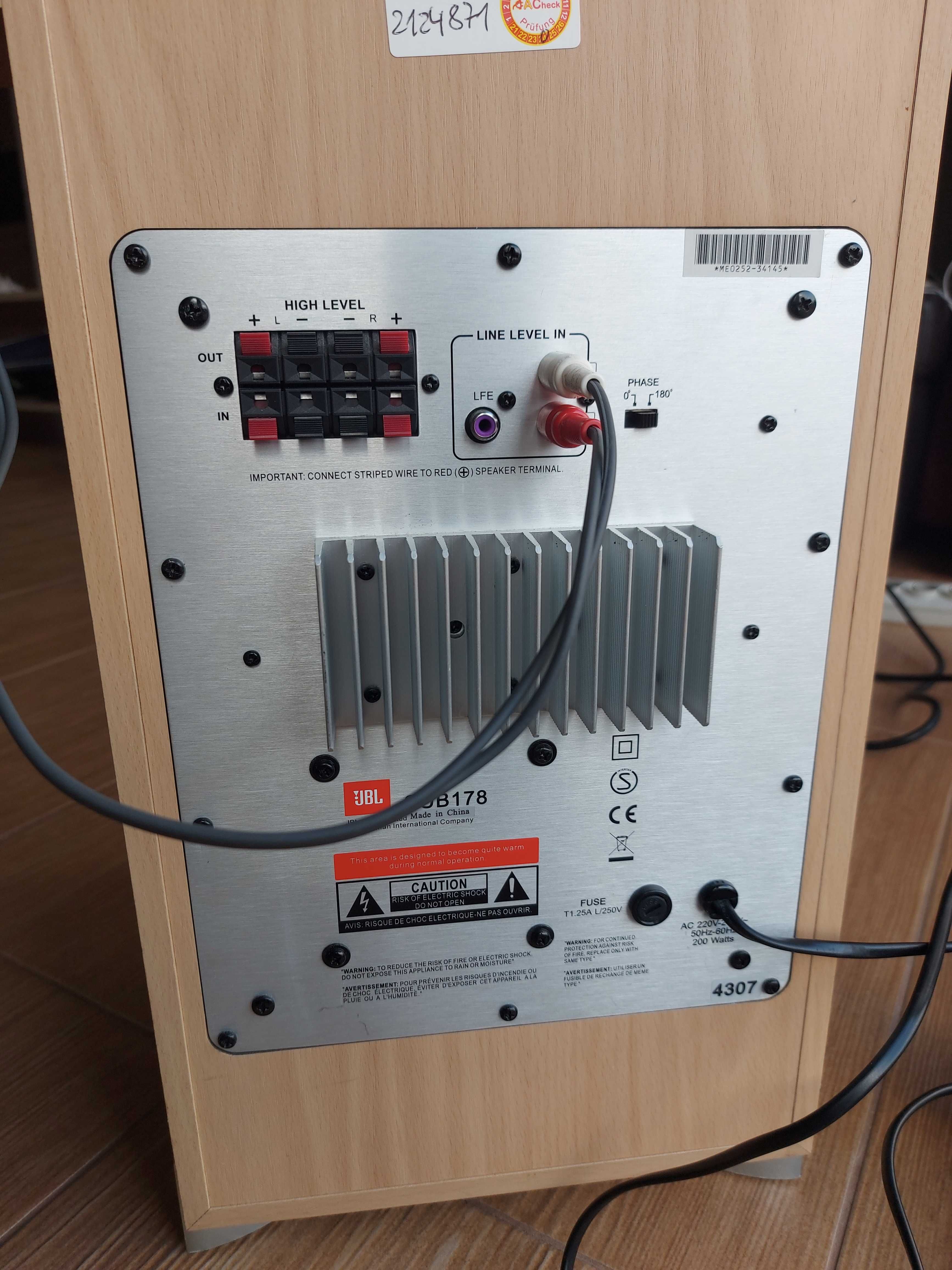 Jbl subwoofer aktywny sub178 scs188 center i scs 178 satelite