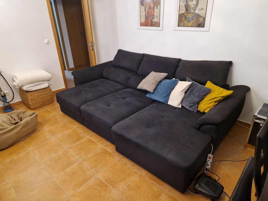 Sofá Chaise Longue Preto