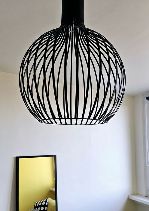 Lampa loft ażurowa czarna