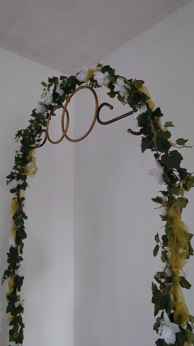 Metalowa Brama Weselna Ślubna Ogrodowy Łuk Weselny Girlanda Ogrodowa