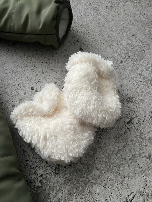 Zimowy kombinezon zielony dla chłopca z misiem i kapturem + rękawiczki