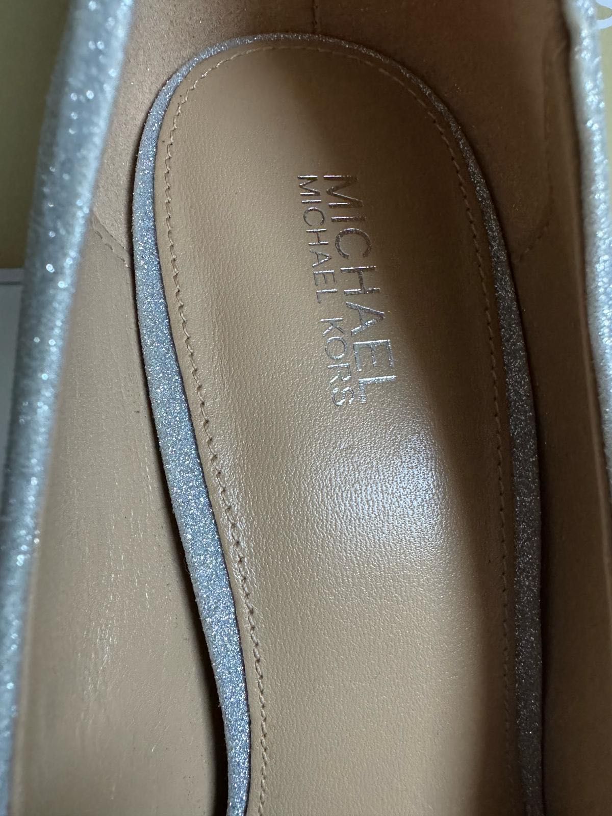 Nowe szpilki MICHAEL KORS srebrne brokatowe 38,5