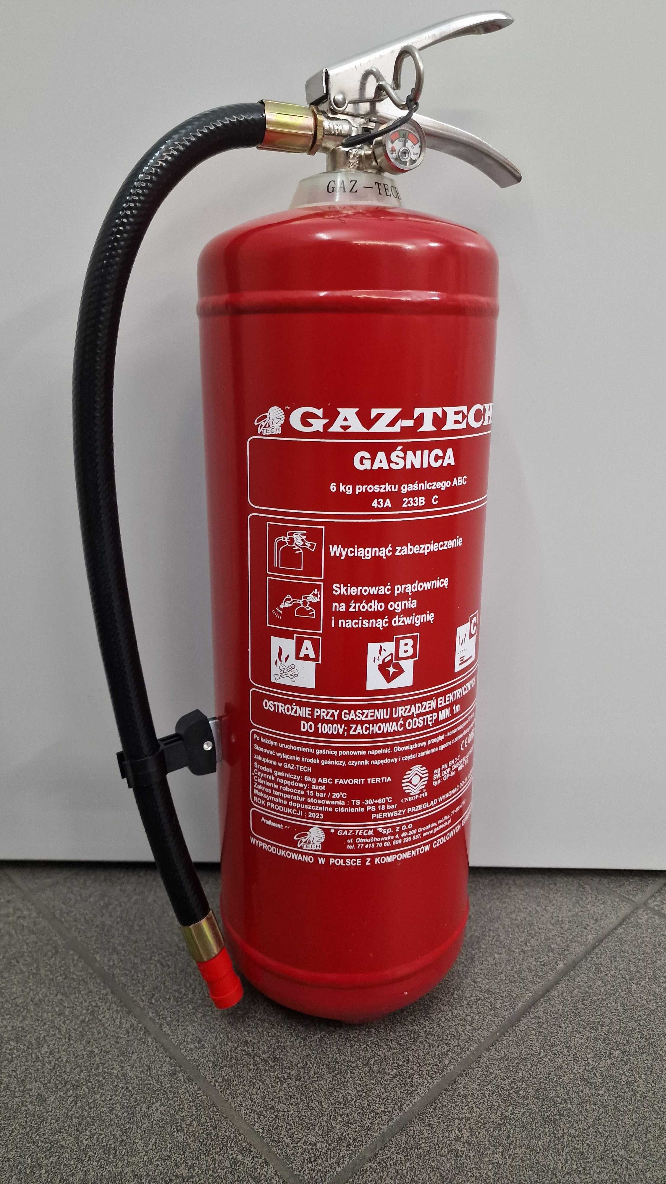 Gaśnica proszkowa GP6x ABC 6 kg