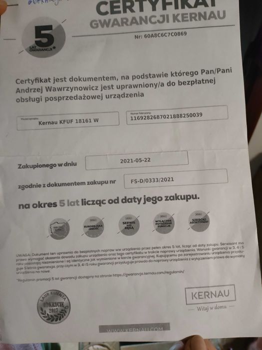Zamrażarka kernau