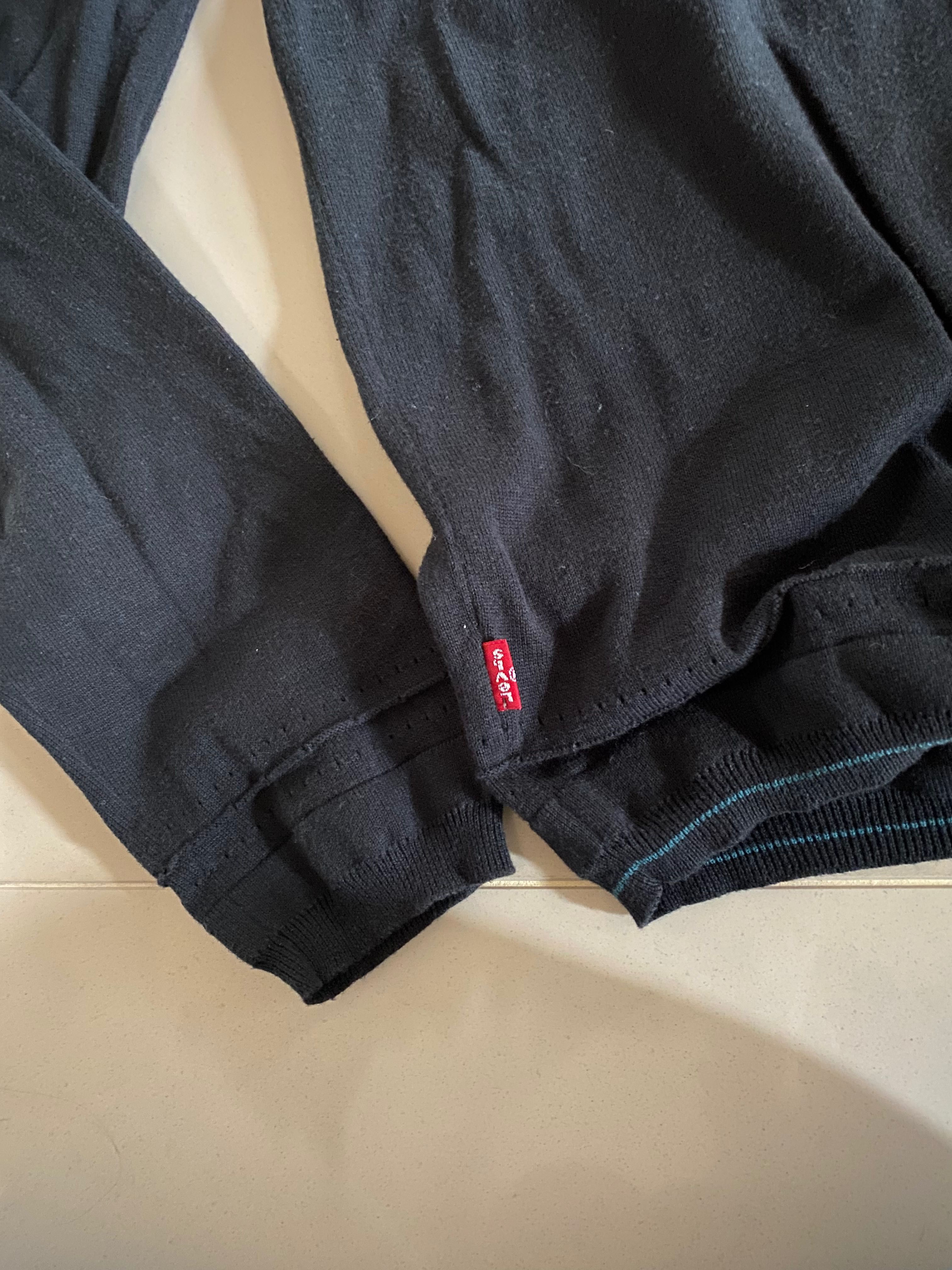 Levi’s sweter basic z kołnierzykiem i ażurowym zdobieniem M/L