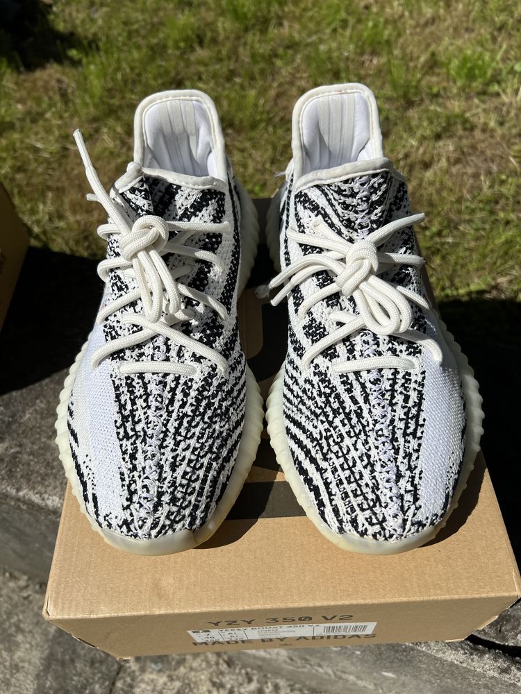 Adidas Yeezy Boost 350 V2 Zebra sneakersy niskie czarno białe kanye 40