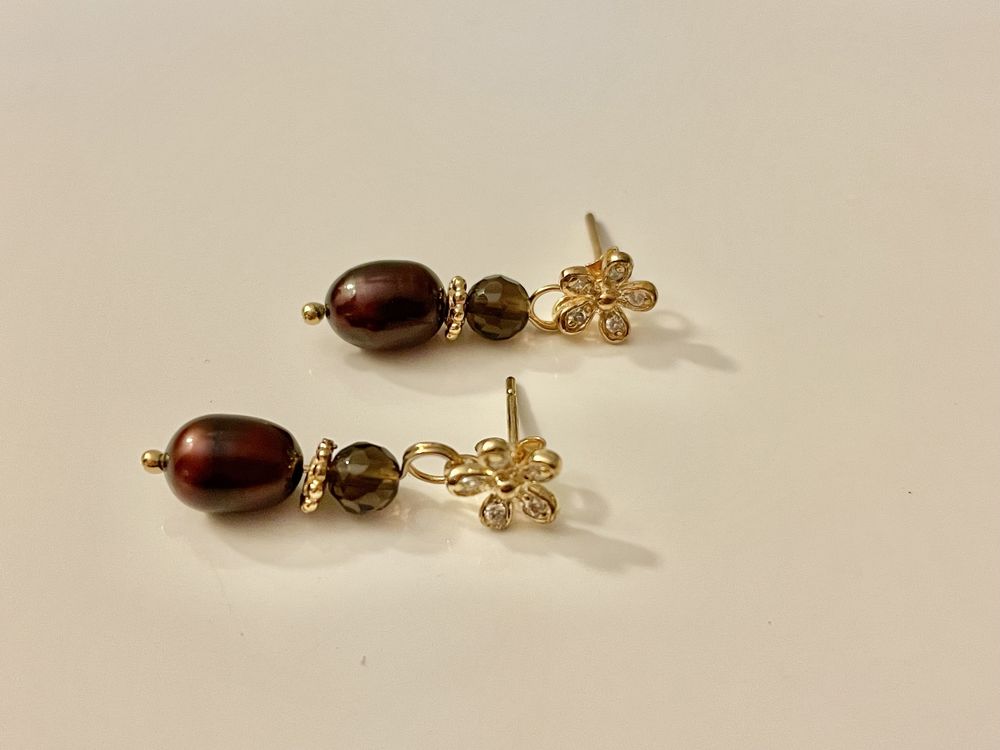 Kolczyki srebrne polecane z perłą i cyrkoniami