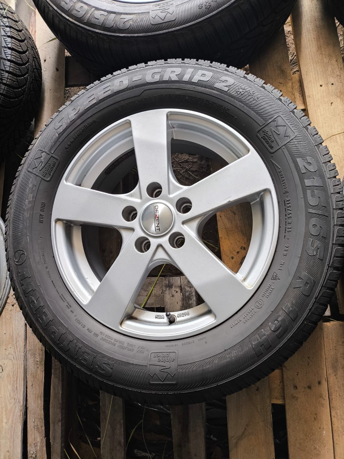 4x Alufelgi Dezent 16" 5x112 + Opony Semperit 215/65/16 Zimowe