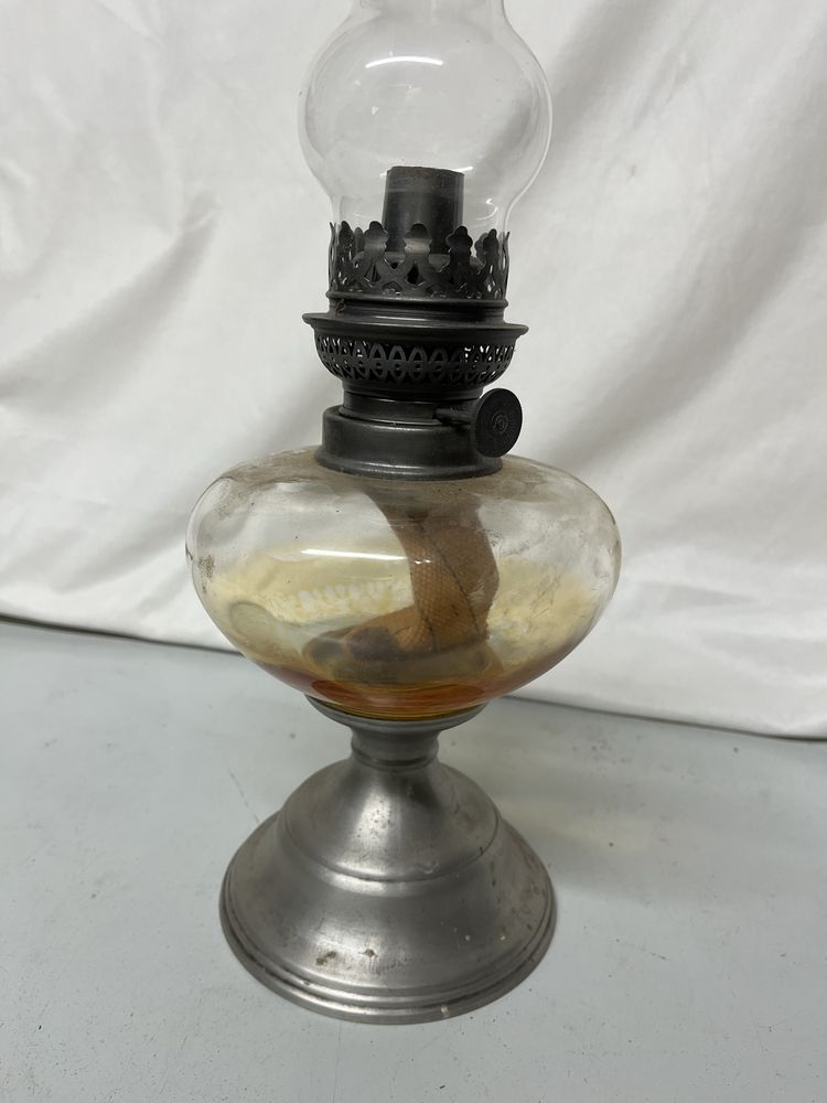 Lampa naftowa szkło antyk