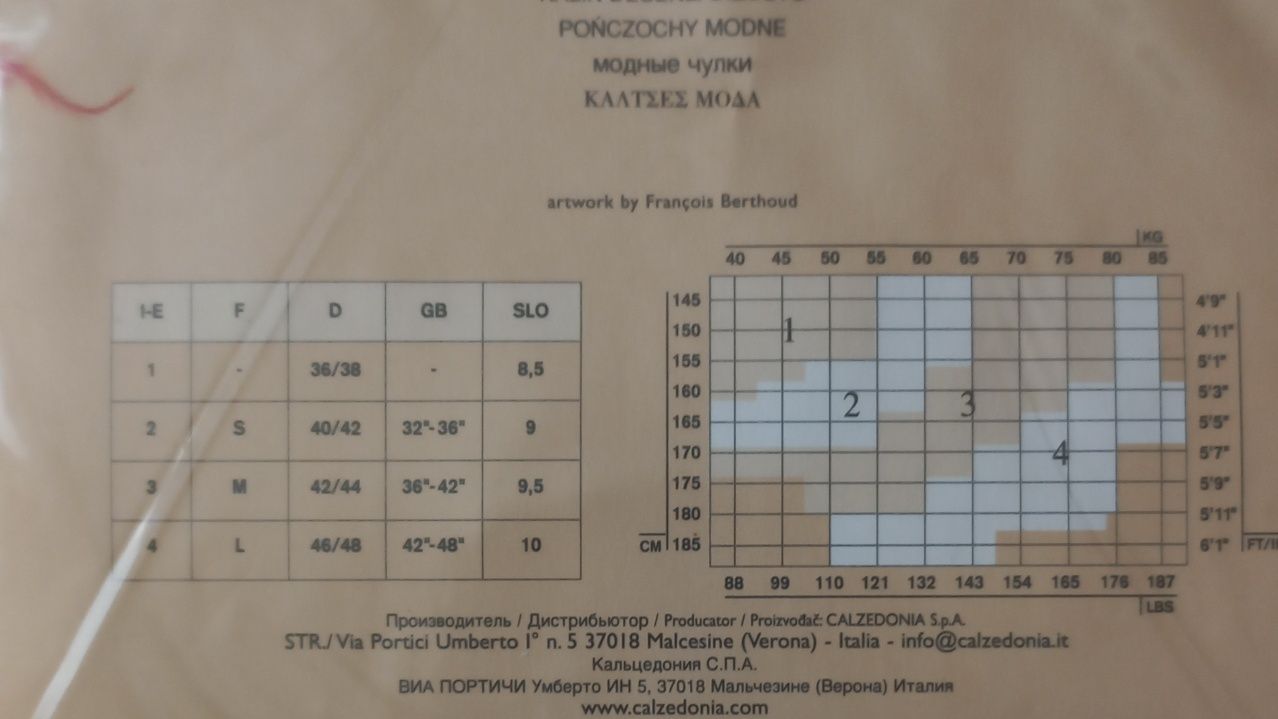 Pończochy samonośne Calzedonia, rozmiar 1/2 , nowe