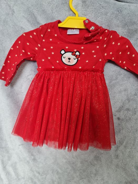 Sukienka z wbudowanym body czerwona