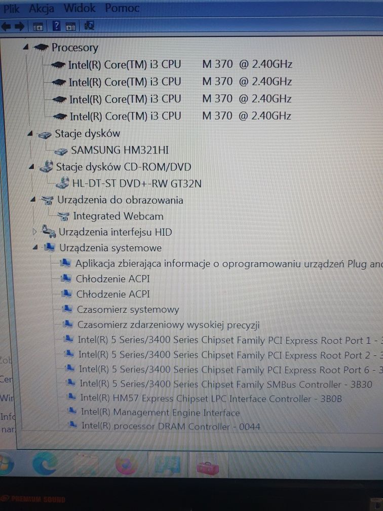 Laptop Dell Inspiron N7010 Intel Core i3 2,4Ghz-Stan b. dobry komputer