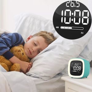 Budzik dla dzieci z lampką nocną, cyfrowy, akumulator