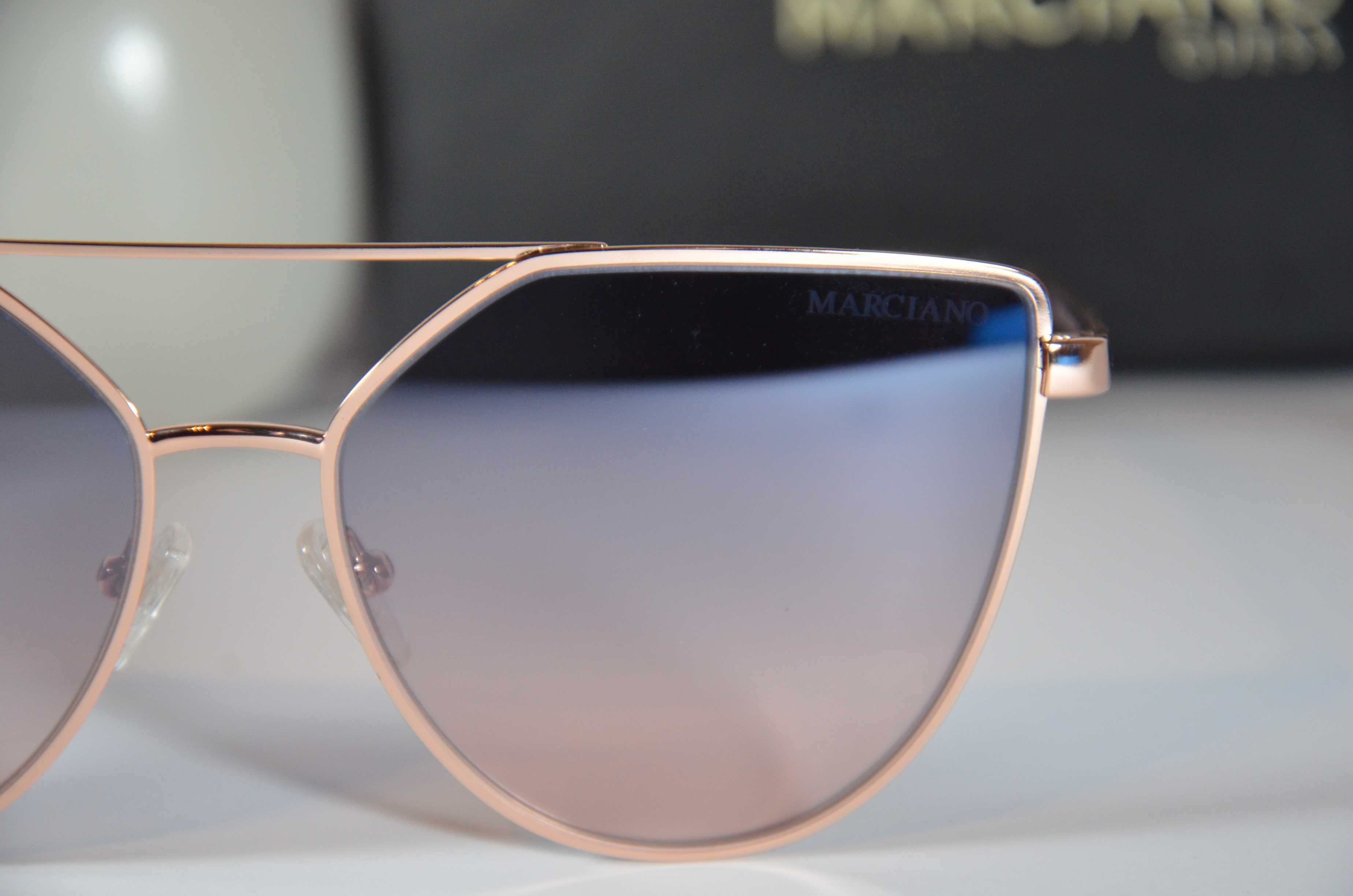 Okulary damskie Guess by Marciano GM0778 28Z 59 Złote kocie oczy