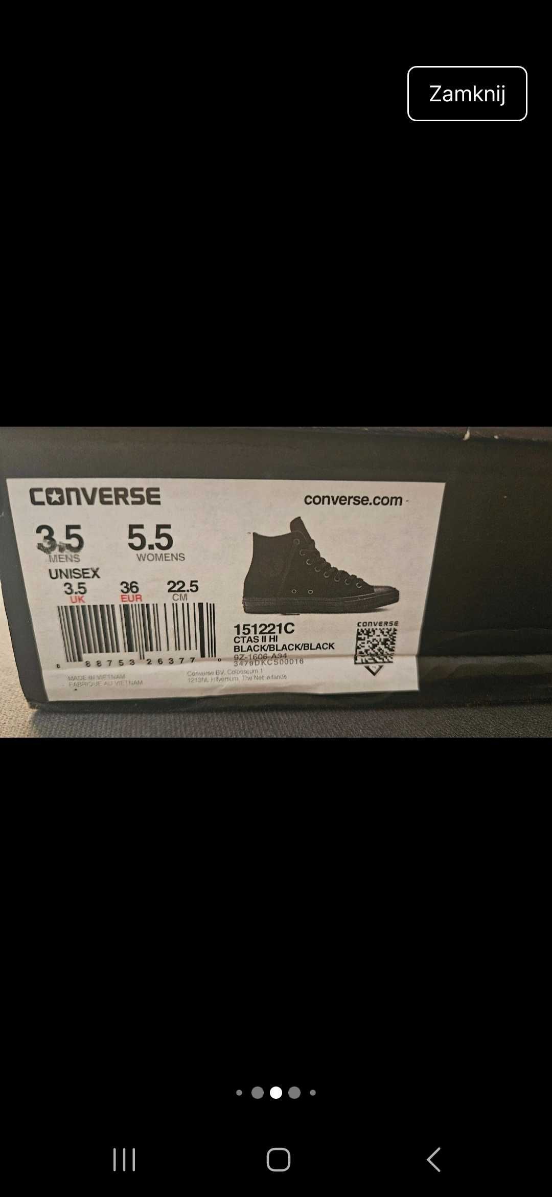 Conversy czarne unisex