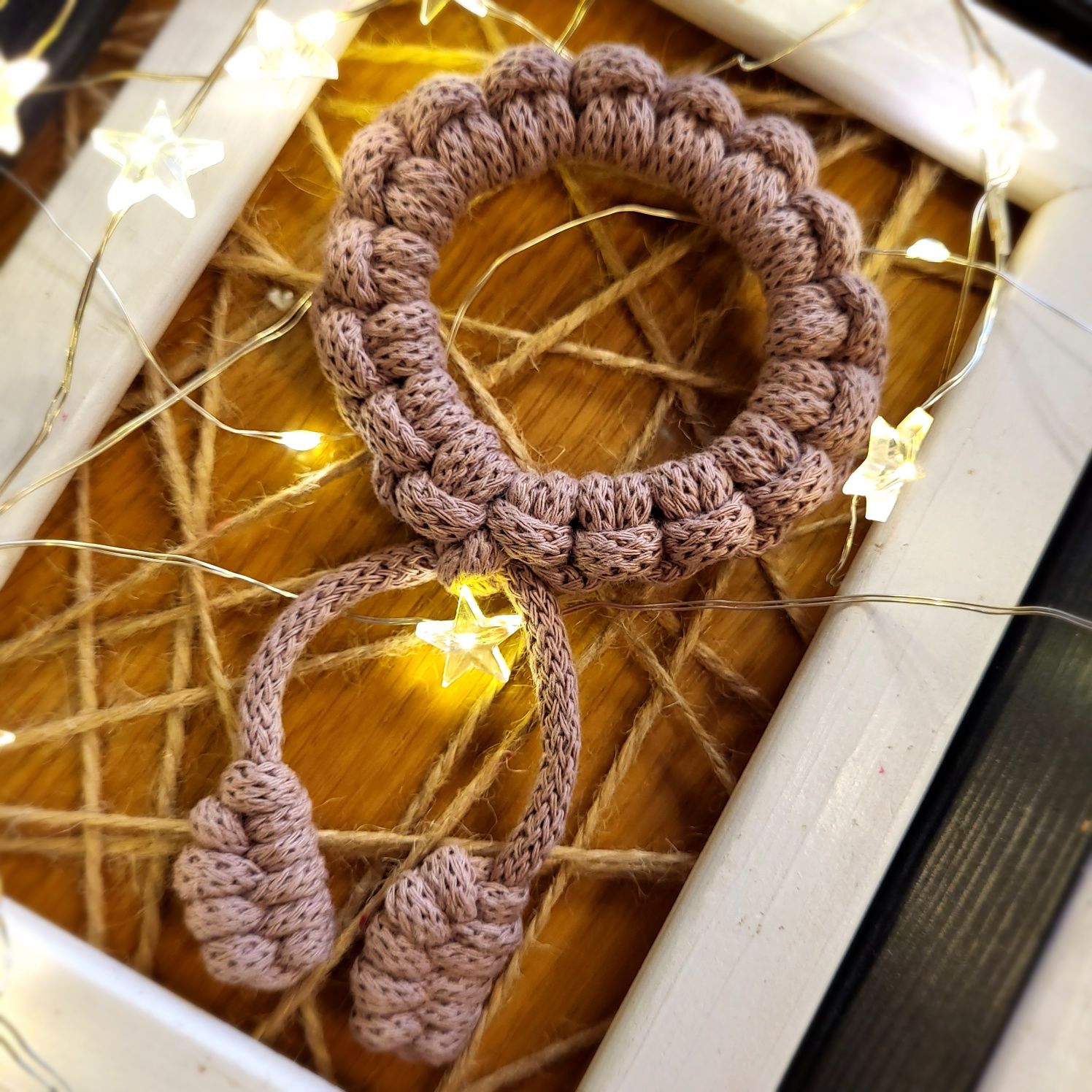 Gumka do włosów makrama handmade frotka