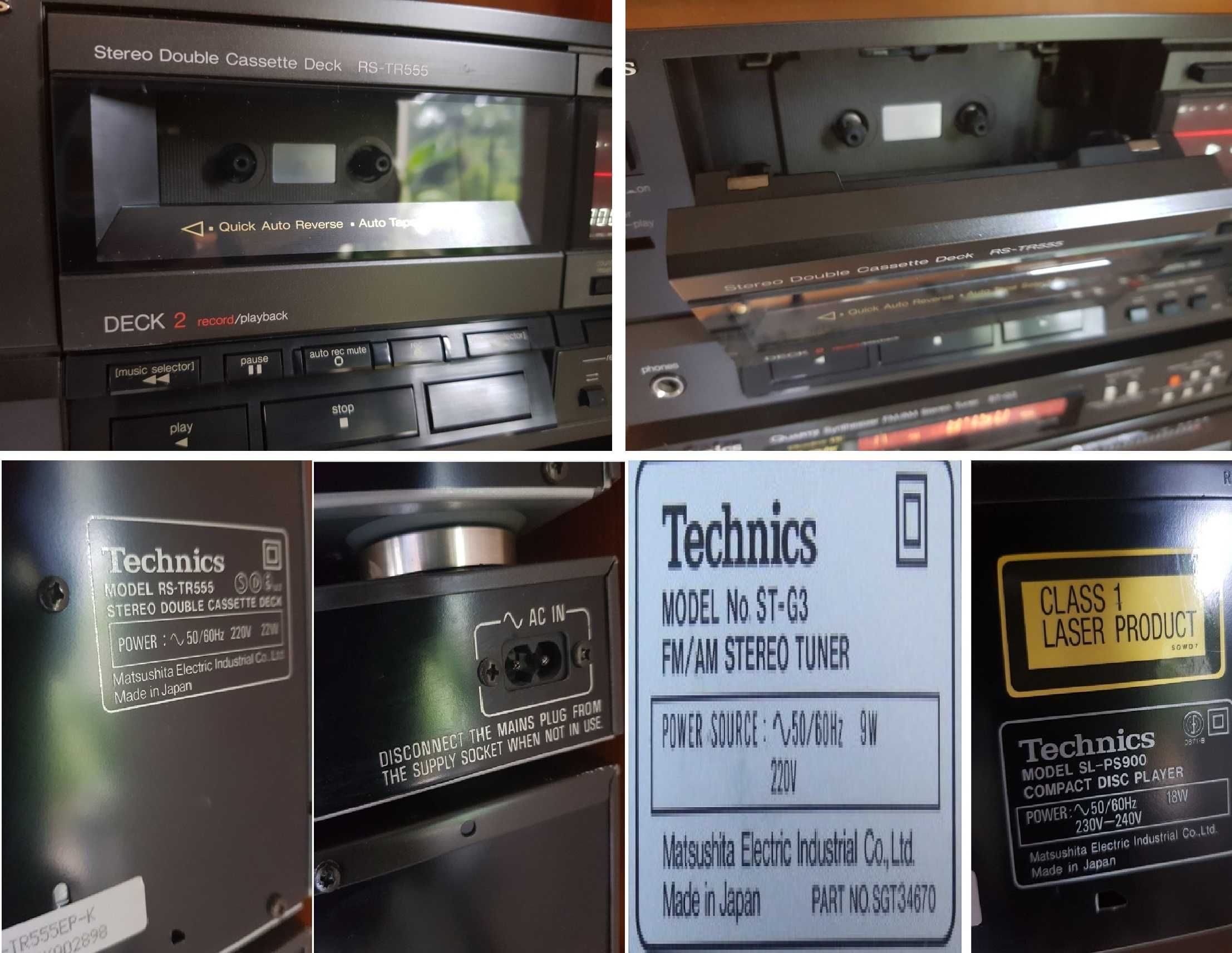 TECHNICS magnetofon tuner radio odtwarzacz cd oldskul vintage