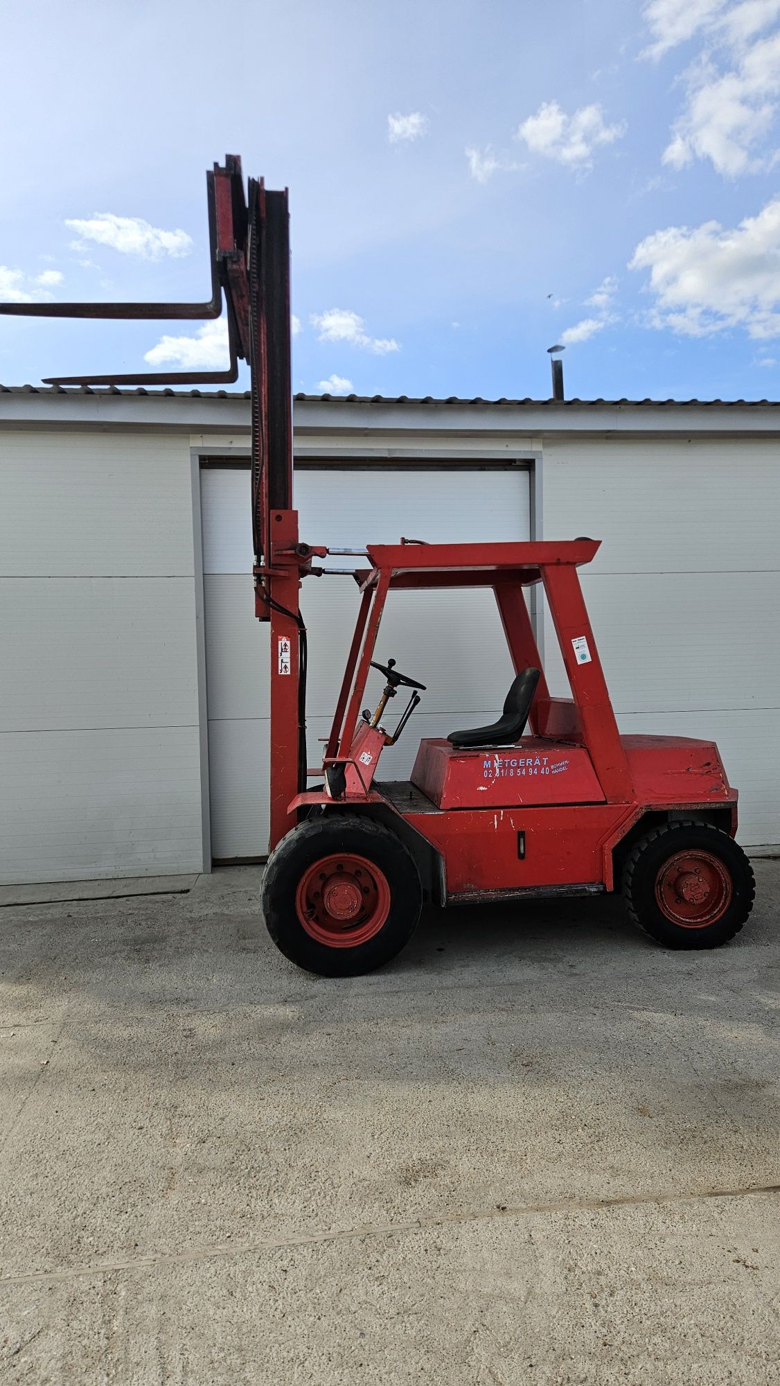 Wózek widłowy RMF S3000 widlak terenowy Deutz przesuw 4 sekcje
