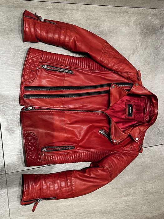 Czerwona kurtka „Ramoneska” - jedna sztuka HAND MADE