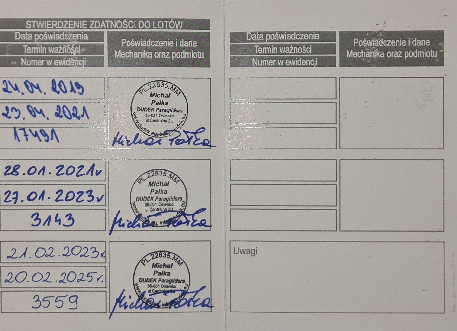 Paralotnia dudek hadron cabrio 34 , ppgg , ppg