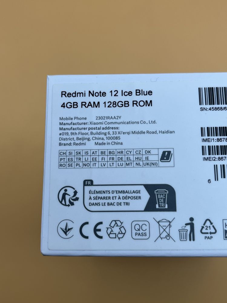 Состояние НОВОГО! Xiaomi Redmi Note 12 4+2/128 Gb ( сяоми редми )