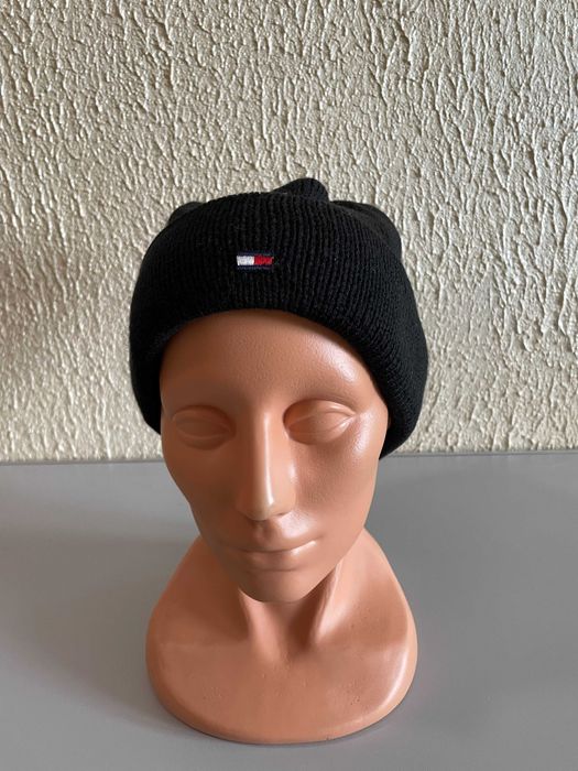 Czapka męska gruba, ciepła czarna Tommy Hilfiger
