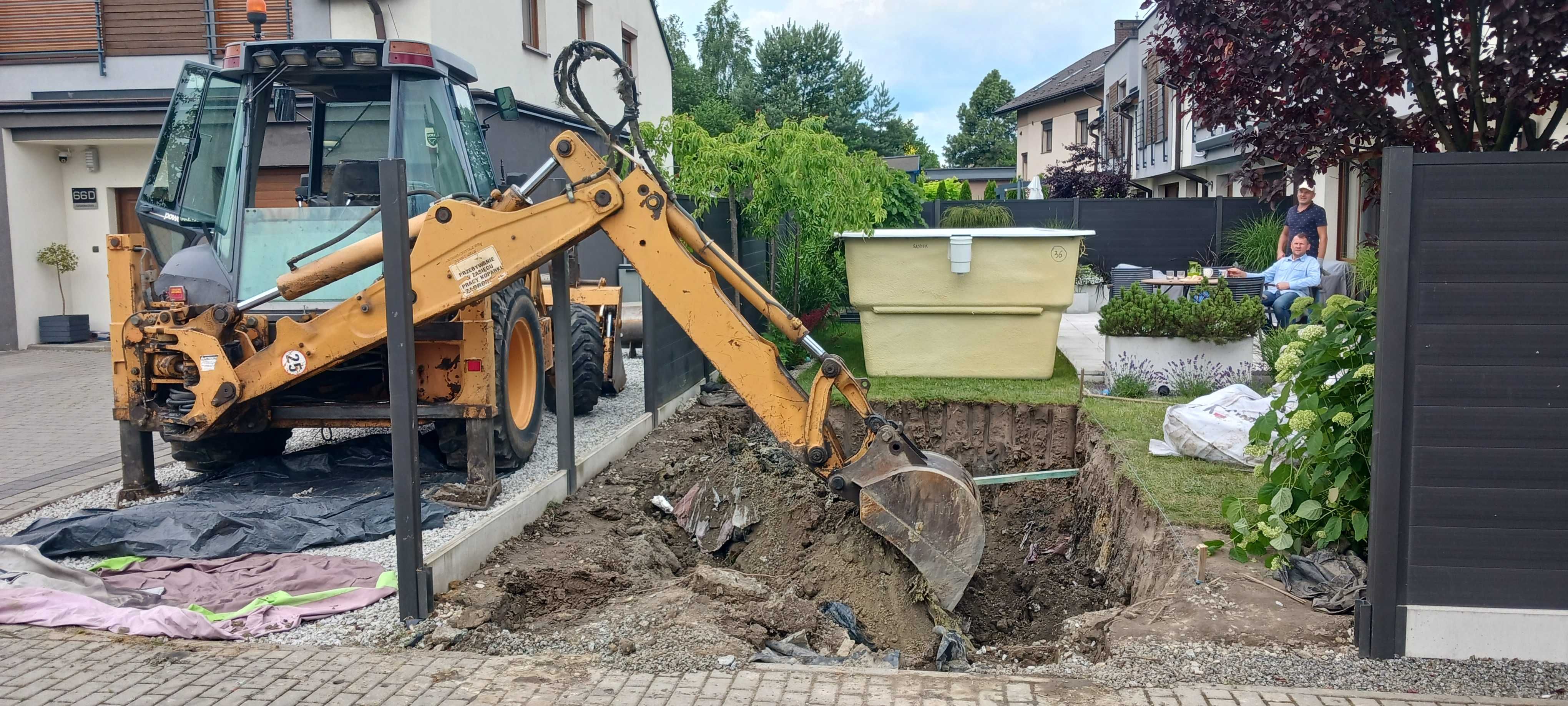 Usługi koparka ładowarka, wykopy, fundamenty, przyłącza,