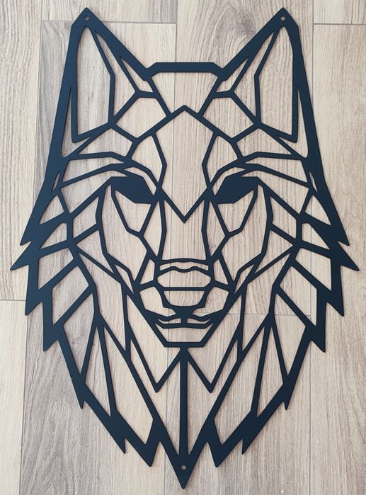 Dekor geometryczny WILK ozdoba na ścianę dekoracja ścienna stal ażurow