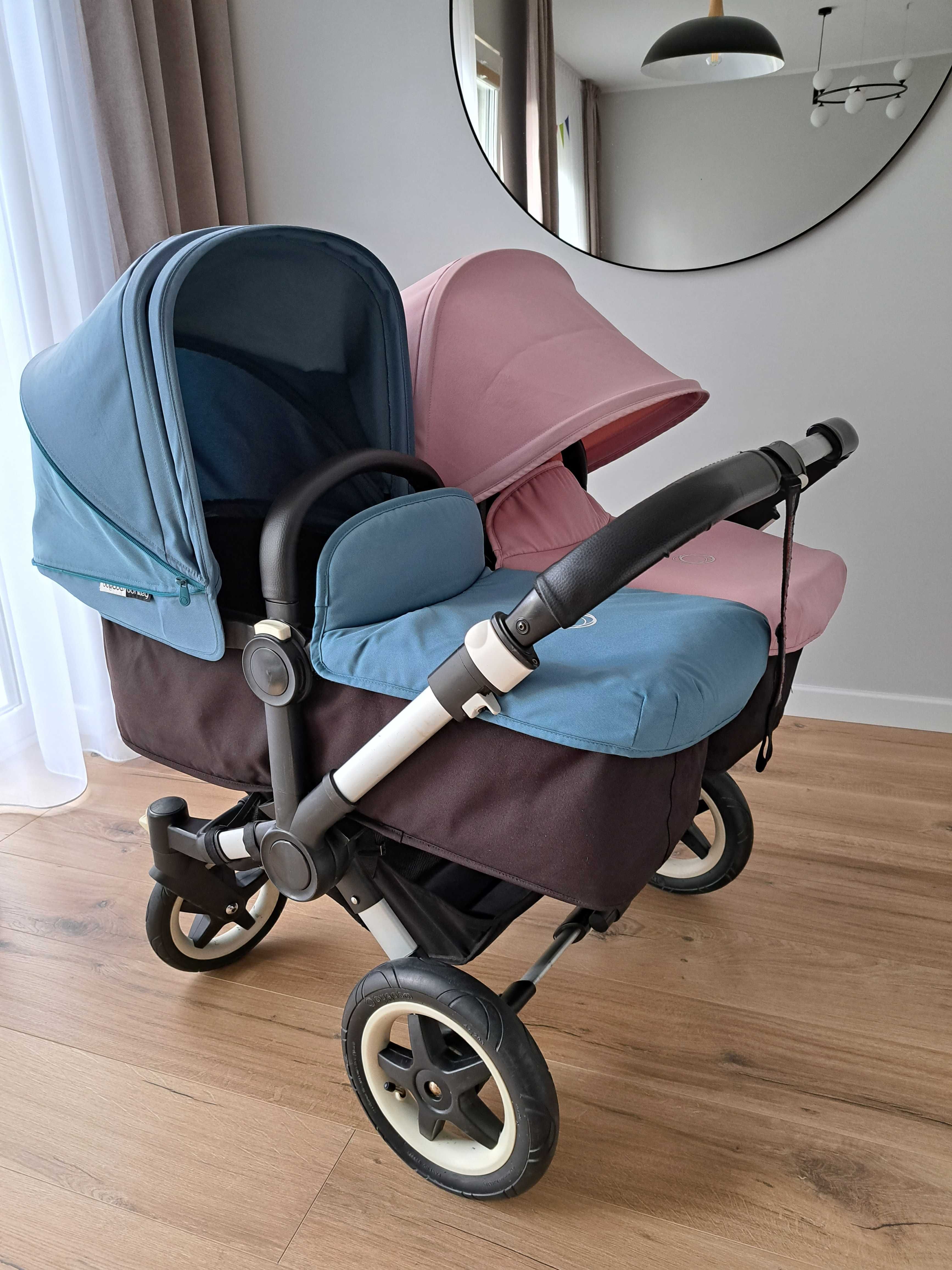 Wózek bliźniaczy Bugaboo donkey twin + foteliki Cybex