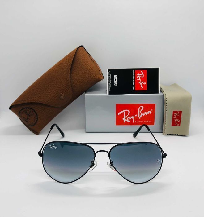 Солнцезащитные очки Ray Ban Aviator 3026 Black-Blue Grade 62мм стекло