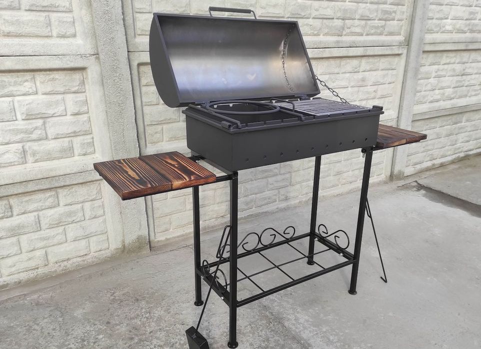 АКЦІЯ -18%! 3/4/5 мм! 64см! Мангал з Кришкою Барбекю | ТЕПЛО В ХАТІ