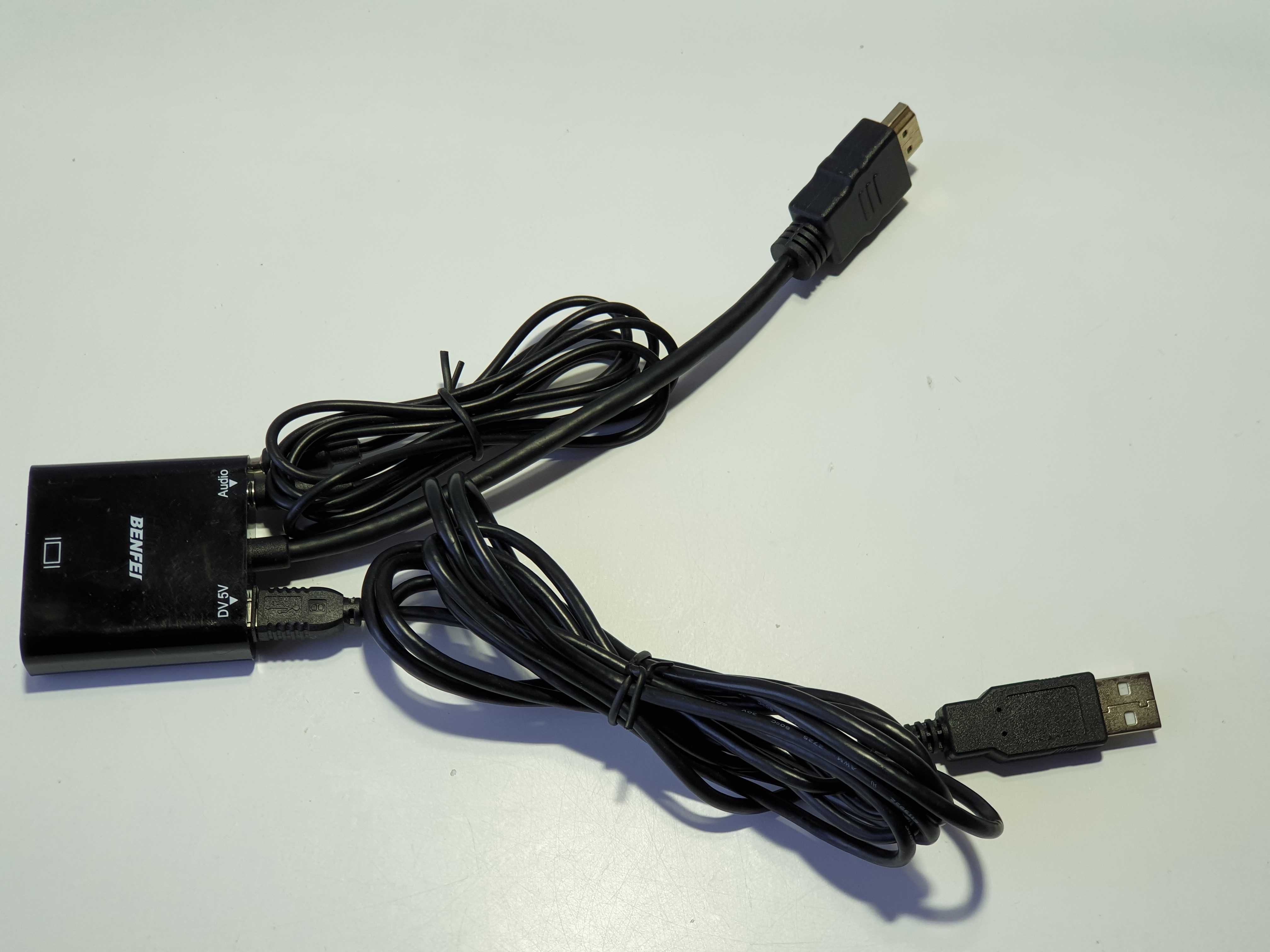 Адаптер  HDMI to VGA з 3,5 мм micro USB  BENFEI