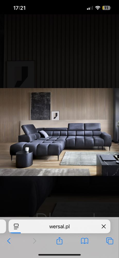 Narożnik PLAZA L z elektrycznym wysuwaniem sofa kanapa rogówka wersalk