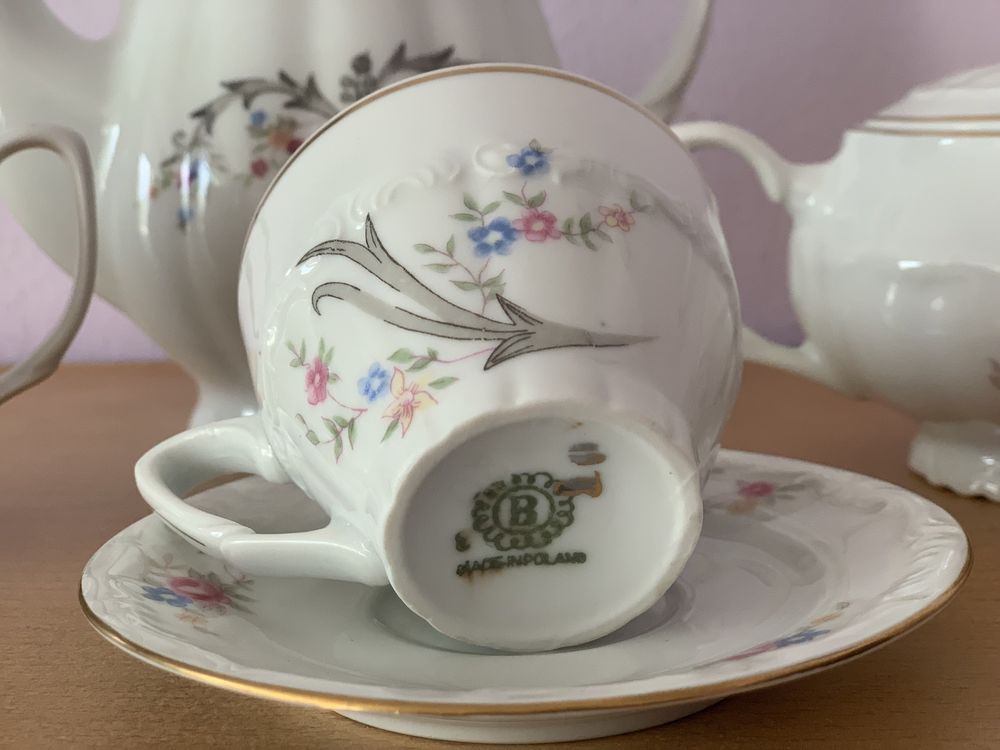Serwis kawowy - herbaciany porcelana porcelanowy